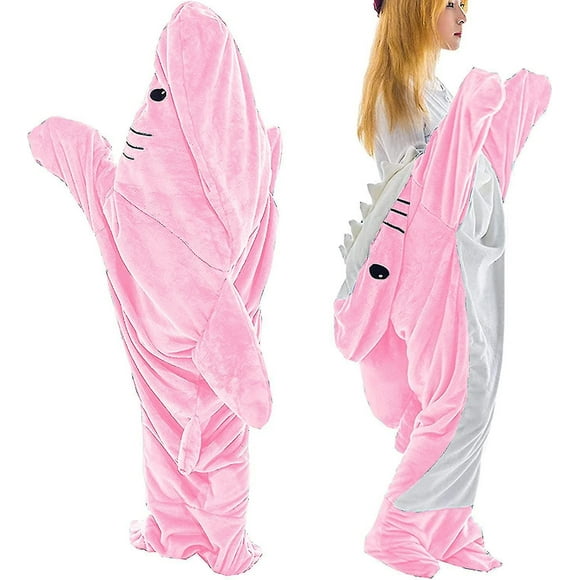 Shark Blanket Hoodie Adult - Shark Onesie Adult Wearable Blanket - Shark Blanket Super Soft Cozy Fla