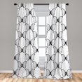 thumbnail image 5 of Ambesonne Spring Curtains, Butterfly Wings Freedom, Pair of 28"x84", White and Black, 5 of 5