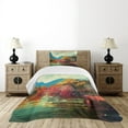 thumbnail image 4 of Ambesonne Art Quilted Bedspread Set 2 Pcs, Surreal Autumn Forest, Twin Size, Multicolor, 4 of 5