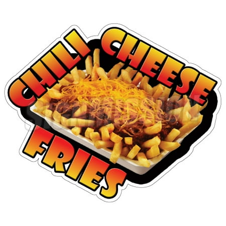 CHILI CHEESE FRIES Concession Decal french sign cart trailer stand (Best Chili Cheese Fries In Las Vegas)