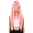 thumbnail image 6 of HPO Adult Women’s 30" Pink Ponytail Wig – Pop Dance Electronic Artist Inspired Long Updo Wig, Synthetic Costume Hair for Cosplay & Halloween, 6 of 9