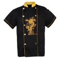 thumbnail image 1 of Ropa de cocinero, uniforme de chef para gestión de hoteles y restaurantes, Negro XXL, 1 of 9