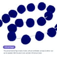 thumbnail image 3 of Uxcell 2Pcs Felt Ball Garland Blue Pom Pom Garland Handing Balls 7.55 Feet Long 20 Balls for Christmas, 3 of 6