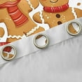 thumbnail image 4 of Manfei Cartoon Gingerbread Man Blackout Curtains Set of 2 (52x84 Each),Cute Bowtie Bow Window Curtains,Kawaii Red Snowflake Curtains and Drapes For Boys Girls,Microfiber Bedroom Decor, 4 of 6