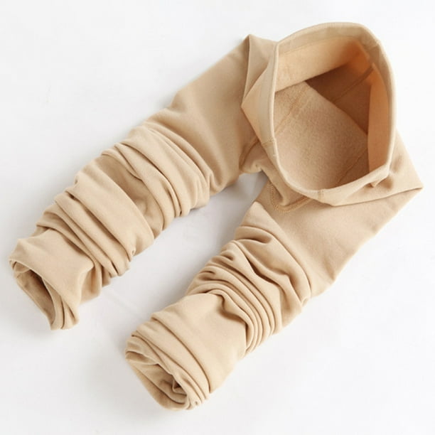 unbranded Leggings Cálidos Beige Para Mujer Con Gran Elasticidad Y Para Combinar Con Shorts Y Túnicas