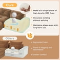 thumbnail image 6 of FFH 110" Sectionals for Living Room, 3 Seater Velvet Cloud Couch, No Assembly Required, Camel, 6 of 12