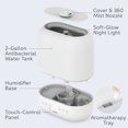 thumbnail image 5 of Pure Enrichment HUME Sense 2 gal 600 sq ft Ultrasonic Top-Fill Humidifier, White, 5 of 7