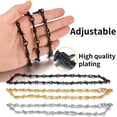 thumbnail image 5 of ChainsHouse Men's Necklace Black Punk Thorns Chains Necklace 6mm Width Sturdy Hip Hop Fashion Jewelry Gift, 22 inch, 5 of 7
