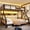 Queen over King-Black, variant on Queen Over King Bunk Bed, Metal Bunk Beds with Storage & LED Lights, Heavy-Duty Bunkbed Frame with Ladder & Guardrails for Teens Adults, No Box Spring Needed and Noise-free Design, Black