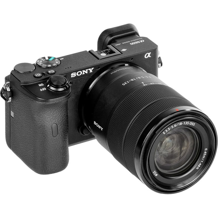 Sony a6600 Mirrorless Camera (ILCE6600/B) E 18-135mm Lens + Wide Angle Lens  + Telephoto Lens + Color Filter Kit + Lens Hood + Bag + NP-FZ100