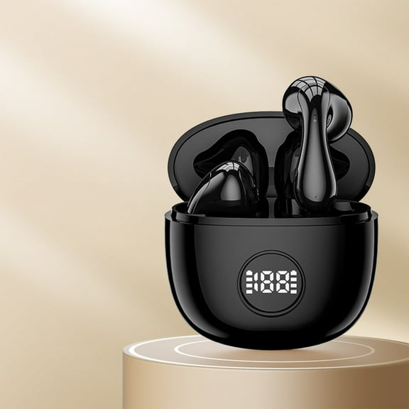 Earphone wireless, Hwkond Bluetooth Headphones 5.3 Wireless EarbudsNoise Reduction Bass Sports Earphones Microphone Stereo Headset, Black, Up To 60% Off