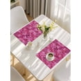 thumbnail image 5 of Pink Cherry Blossom Placemats Set of 6, Spring Flowers Modern Abstract Art Placemats for Dining Table, Place Mats for Kitchen Tabletop, Waterproof Wipeable Dining Table Mats Set, 5 of 9