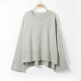 thumbnail image 6 of Women Sweaters, Crew Neck Sweaters for Women, Loose Solid Color Pullover, Flared Design for Casual Comfort, 6 of 9