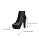 thumbnail image 4 of 1 par de botas de mujer de invierno y otoño, botas de tacón alto a la moda hasta el tobillo con tacón grueso., 4 of 5