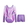 thumbnail image 2 of Gymnastics Leotards for Girls, Long Sleeve Sparkly Dancewear with Shorts Ballet Tumbling Outfit for 3-12 Years, 2 of 9