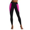 thumbnail image 4 of Gamivast High Waist Leggings for Women Color Block Stretchy Tummy Control Compression Legging Slim Fit Casual Seamless Gym Workout Pants, 4 of 8