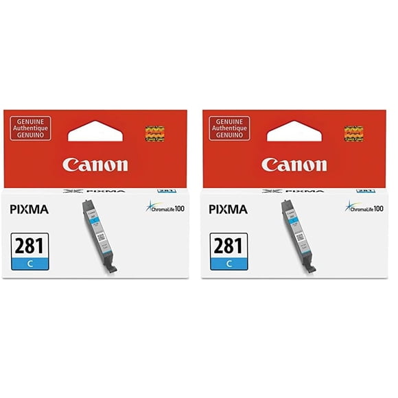 Tinta Canon CLI-281 cian para TR7520, TR8520, TR8620, TS6120, TS6220, TS6320, TS702, TS8120, TS8220, TS8320, TS9120, TS9520