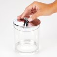 thumbnail image 3 of mDesign Medium Round Acrylic Apothecary Canister Jars - 2 Pack - Clear/Chrome, 3 of 8