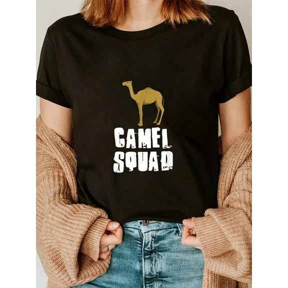 100% Cotton CAMEL T-Shirt Cool Animal T-Shirt