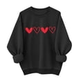 thumbnail image 1 of Mujeres Manga Larga Tops Casual Cuello Redondo Moda Impresión Suéter Sudadera Invierno Suave, 1 of 3