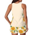 thumbnail image 6 of JULMCOMO Tankini Swimsuits for Women Sunflower Print Drawstring Crew Neck Sports Bathing Suit Summer Vacation 2 Piece Swimsuit Fluorescence Yellow 2XL, 6 of 6