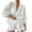 White, variant on Tnhcen 2 Piece Womens Ruffle Pajama Sets Cozy Cotton Lounge Set Long Sleeve Button Down Shirt Shorts Set Homewear S-2XL