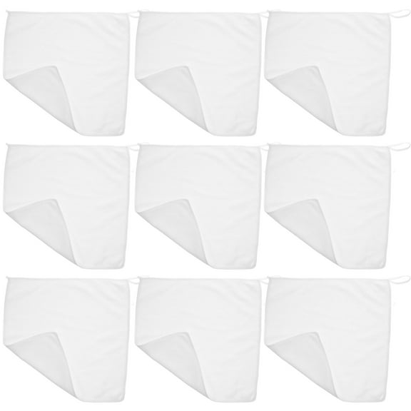 MERRYHAPY 10Pcs White Polyester Dish Towels Multipurpose Kitchen Cleaning