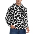 thumbnail image 2 of Daiia Cow Print Black White for Men's Fashion Hoodies & Sweatshirts with Kangaroo Pocket Hooded Sweatshirt Breathable & Moisture Wicking-XX-Large, 2 of 7