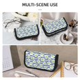 thumbnail image 5 of Wukai Daisy Striped Nautical Print Big Capacity Pencil Case, Upgraded Canvas Pencil Pouch Large Pencil Bag Organizer,Aesthetic Supply, 5 of 6