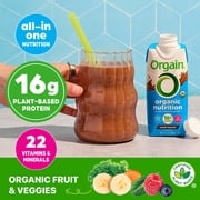 Orgain Organic Nutrition Vegan Protein Shake, Plant Based, Smooth Chocolate 11oz, 12ct