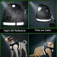 thumbnail image 3 of BadPiggies Dog and Cat Universal Harness with Leash Set Escape Proof Adjustable Reflective Soft Mesh Corduroy Dog Harnesses, 3 of 8