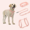 thumbnail image 4 of PoyPet Non-Pulling Dog Harness,Waterproof PVC Harness with 2 Leash Clips,Pink M, 4 of 7