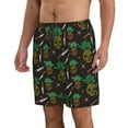 thumbnail image 3 of KLL Pineapples Men's Casual Summer Beach Shorts Hawaiian Shorts with Pockets-Medium, 3 of 6