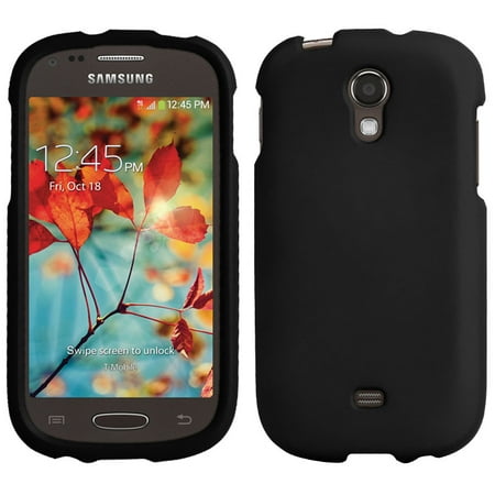 BLACK RUBBERIZED HARD SHELL CASE PROTEX COVER FOR SAMSUNG GALAXY LIGHT