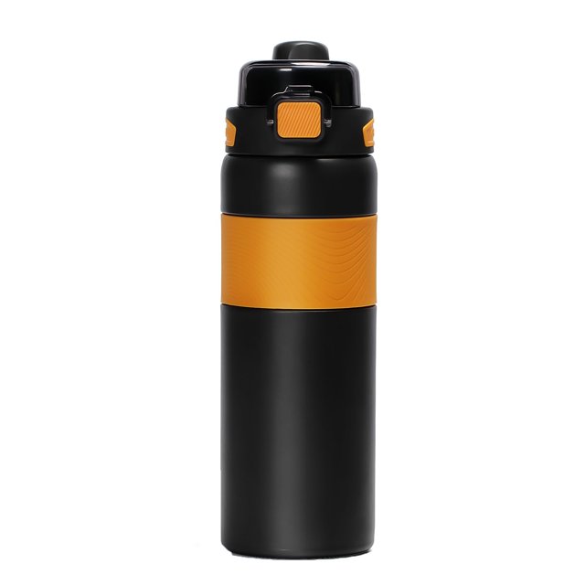 Ventes de Liquidation! DomFun Gobelet Isolé en Acier Inoxydable 800ML Grande Capacité Grand Ouverture avec Poignée Portable Gobelet d'Eau Extérieur