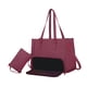 thumbnail image 3 of Bolsa de para mujer bolso de computadora acolchado para viajes de oficina de collage casual Rojo, 3 of 8