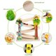 thumbnail image 5 of Rampa de coche de madera Montessori para niños, juguete de carreras, pista de estacionamiento, pista de carreras con 4 minicoches, regalos para niños// kaili Sencillez, 5 of 5