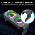 thumbnail image 3 of Computer RAM Memory Module Cooler PC DDR4 DDR5 Overlock Dual ARGB Sync PWM Fans Aluminium RGB Cooling Radiator(B), 3 of 7
