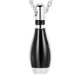 thumbnail image 1 of Colr de de cremación, acero inoxidable resistente al agua, con colgante, joyería colgante conmemorativa para mujeres y hombres, colr Negro Hugo Collar de urna de cremación, 1 of 8