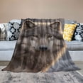 thumbnail image 2 of COMIO  Lone Wolf Blanket for Bed  Wolf Throw Blanket for Women, Men and Kids Super Soft Plush Wolf Blanket Throw, Animal Print Blanket, Blanket for Kids, 2 of 6