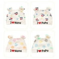 thumbnail image 3 of Autumn Winter Baby Hat Papa Mama Letter Print Beanie Fleece Elastic Baby Cap Photography Props Girls Boys Newborn Infant Hat, 3 of 10