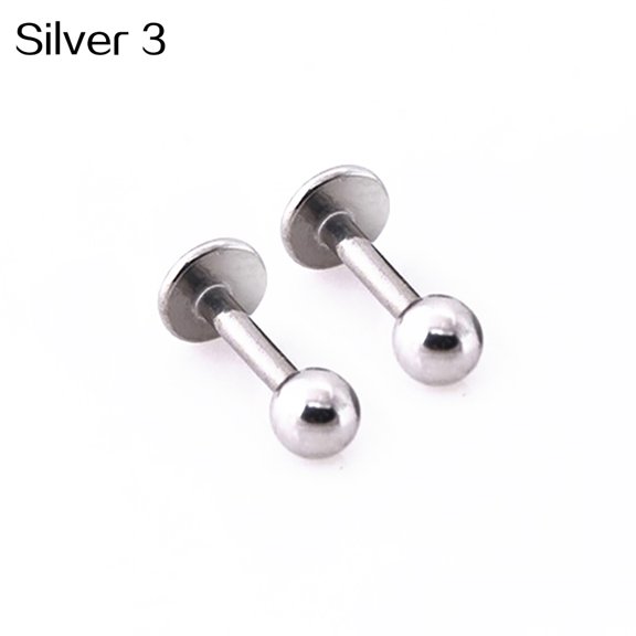 UDIYO 1 Pair 3 4 5 mm Unisex Cool Titanium Steel Tragus Stud Cartilage Ball Earrings