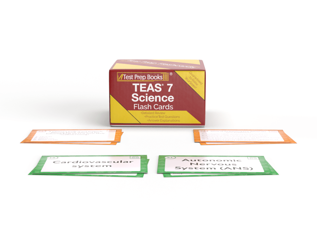 ATI TEAS 7 Science Study Cards: TEAS Science Test Prep for the Nursing Entrance Exam [Full Color Cards]