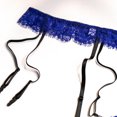 thumbnail image 5 of DISKEBUISS Womens Lingeries Garter Set Lace Lingerie With Underwire 2 Piece Push Up Blue L, 5 of 8