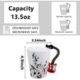 thumbnail image 2 of LanHong - 13.5 oz Musical Notes Design Guitar Coffee Mugs Drink Tea Milk Coffee Mug Ceramic Music Cup Gift for Friend (Red), 2 of 7