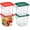 Red, Green, variant on 4 Pcs 4qt Food Storage Container with Lids Bulk Clear Commercial Food Storage Bins with Scale Handle Space Saving Restaurant Tubs for Kitchen Prep Proof Dough Marinating Meat(White, Blue)