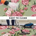 thumbnail image 5 of Flowers Vintage Outdoor Rug for Patio/Deck/Porch, Non-Slip Large Area Rug 5 x 7 Ft, Green Leaves Pastoral Floral Country Indoor Outdoor Rugs Washable Area Rugs, Reversible Camping Rug Carpet Runner, 5 of 8