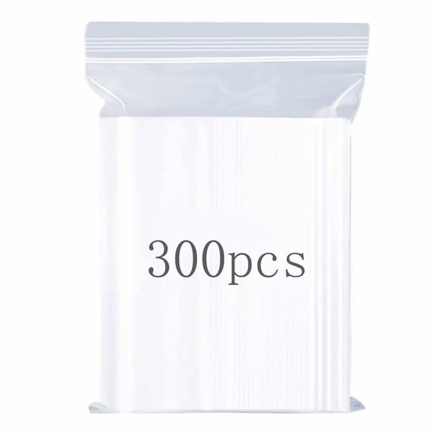Bolsa transparente de plástico resellable, bolsa con cremallera reutilizable fuerte, gruesa y duradera, bolsa ziplock, cerradura a cerradura, 10 * 15 cm 12 hilos 300PCS ZefeiWu 8390613828347