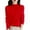 A71101-Red, variant on Wool Sweaters for Women 2024 New Merino Wool Long Sleeve Mock Neck Soft Warm Knit Jumpers Seamless Pullover Sweater Deep Red L