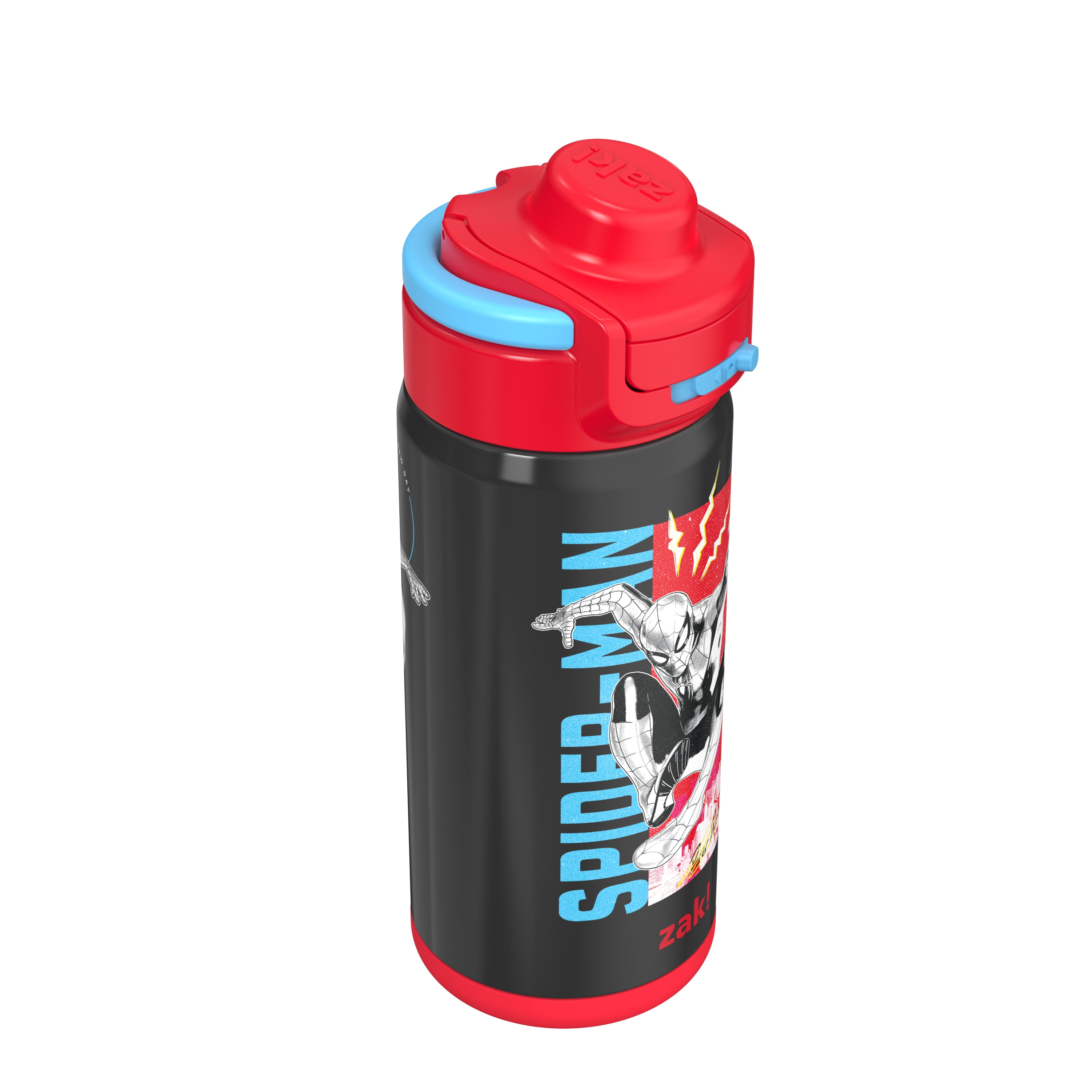 Zak Designs 14oz Spiderman Lincoln Water Bottle - Black